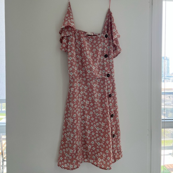 Pink Floral Mini Dress - Picture 1 of 2